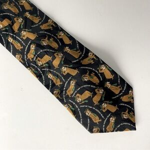 CARTOON NETWORK | 1998 Smarter Than Your Average Bear Yogi Bear Black Neck Tie